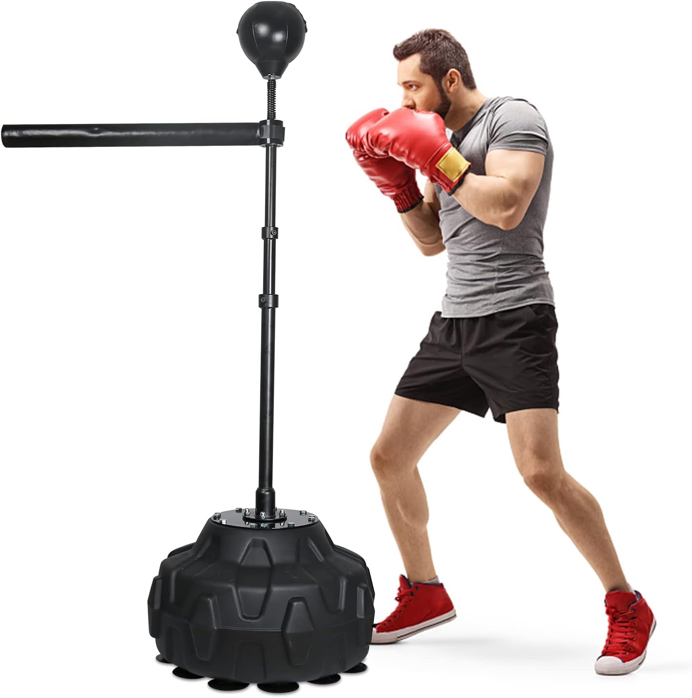 INNOLIFE Reflex Punching Bag: Adjustable Height, Speed Trainer