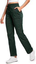 Lightweight Straight Leg Workout Pants for Women 30in Inseam - Casual