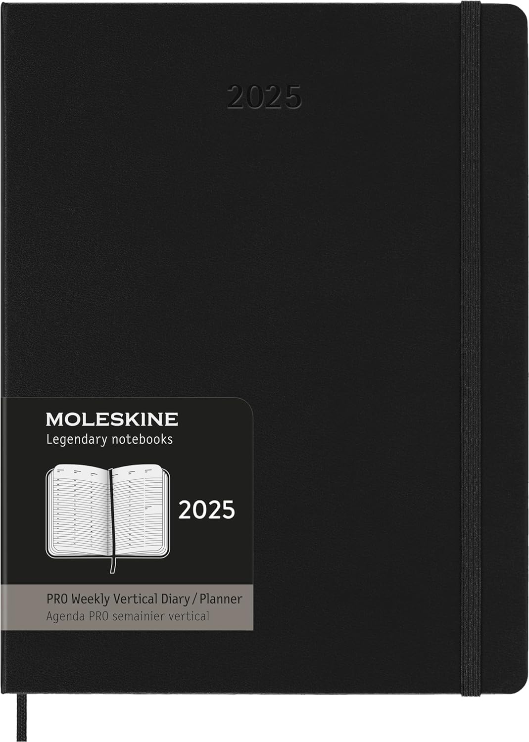 Moleskine XL 2025 Weekly Planner, Hard Cover, Black