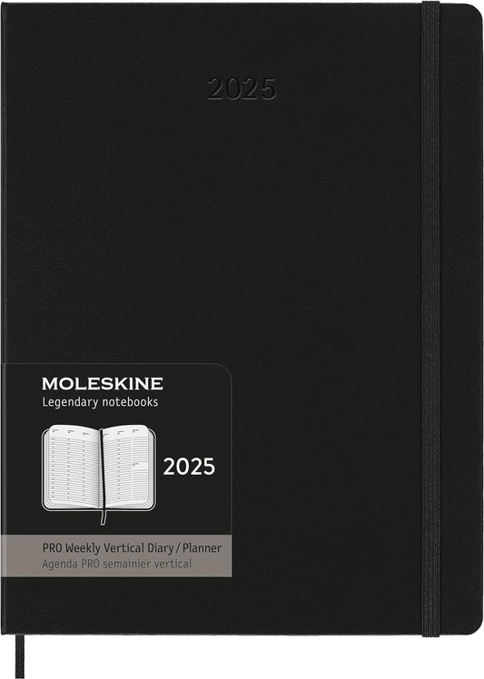 Moleskine XL 2025 Weekly Planner, Hard Cover, Black
