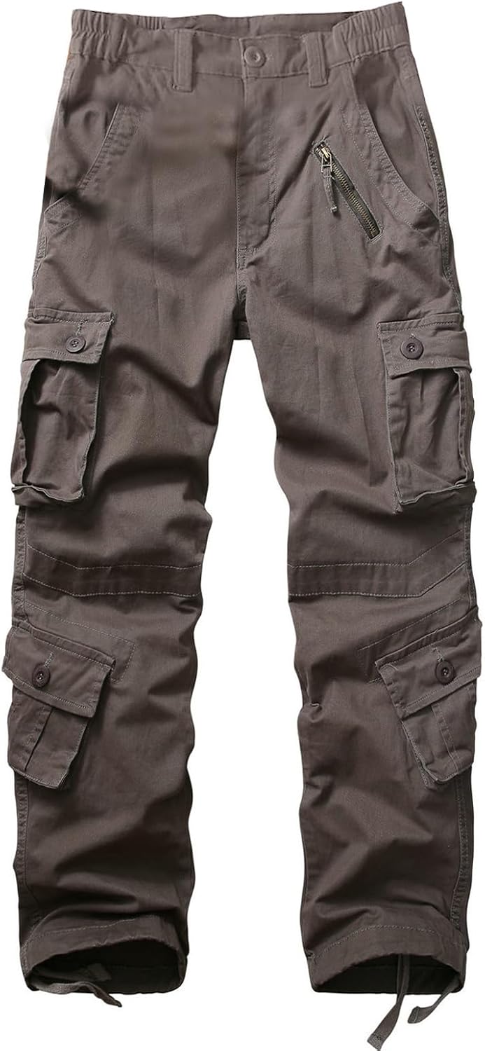 Women's Cotton Casual Military Cargo Combat Work Pants with 8 Pockets