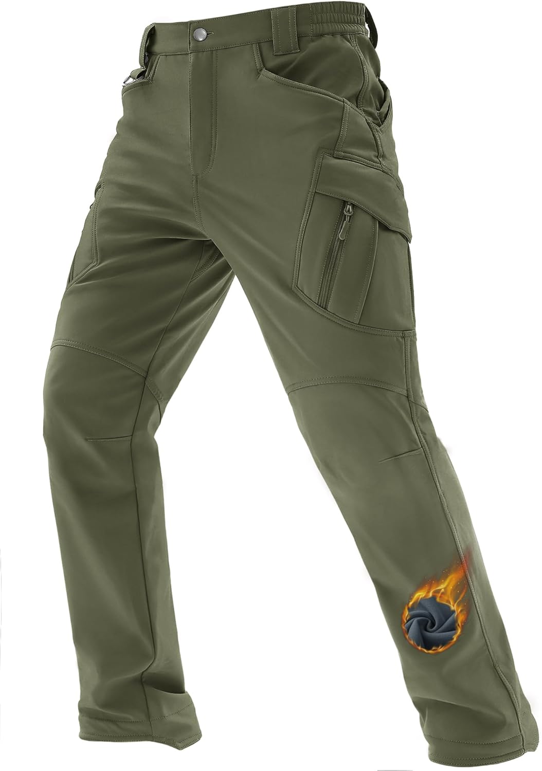 TACVASEN Men's Winter Work Pants: Fleece Lined Tactical Gear