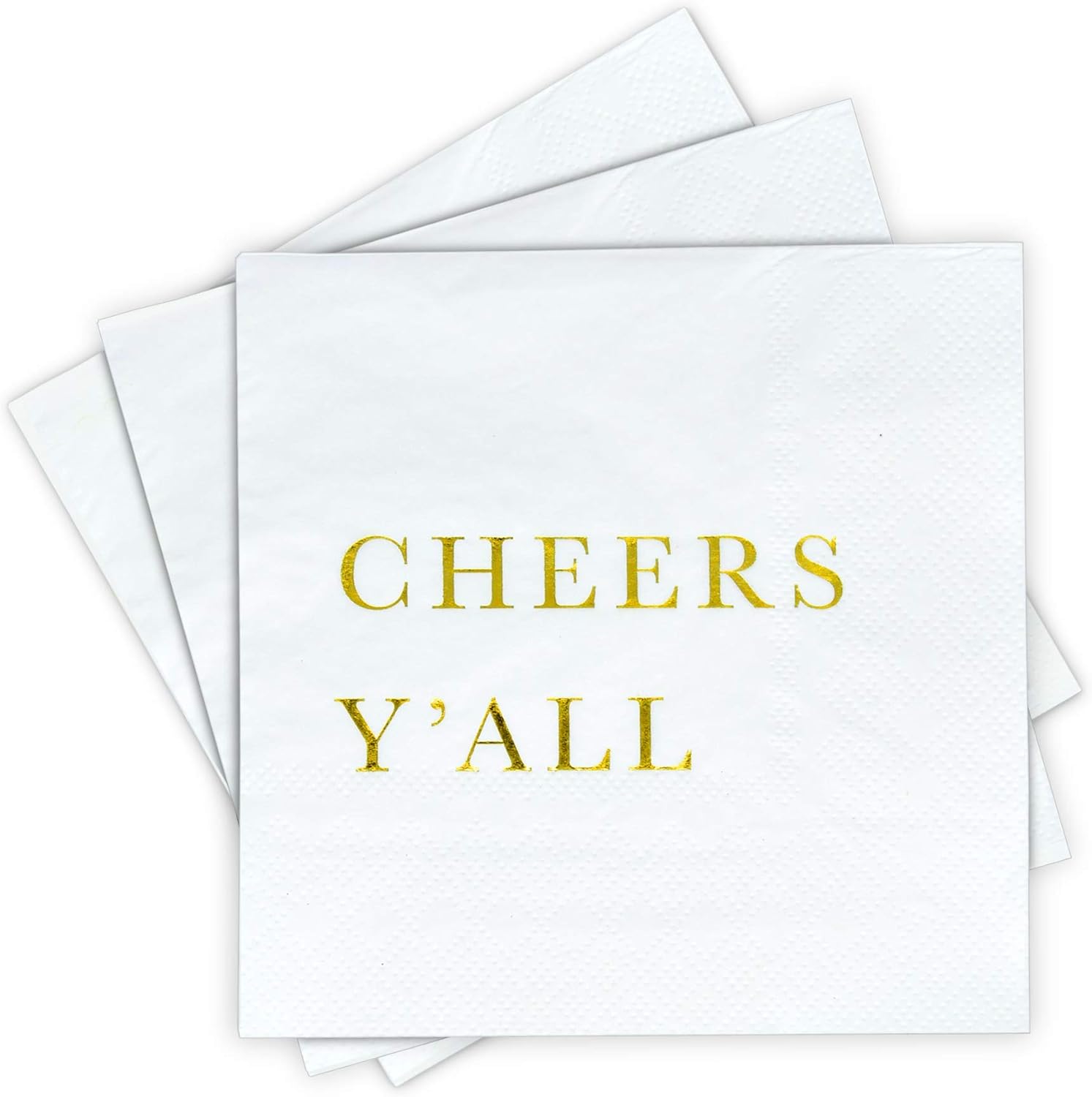 Gold Foil Christmas Napkins by Sunshine Supply