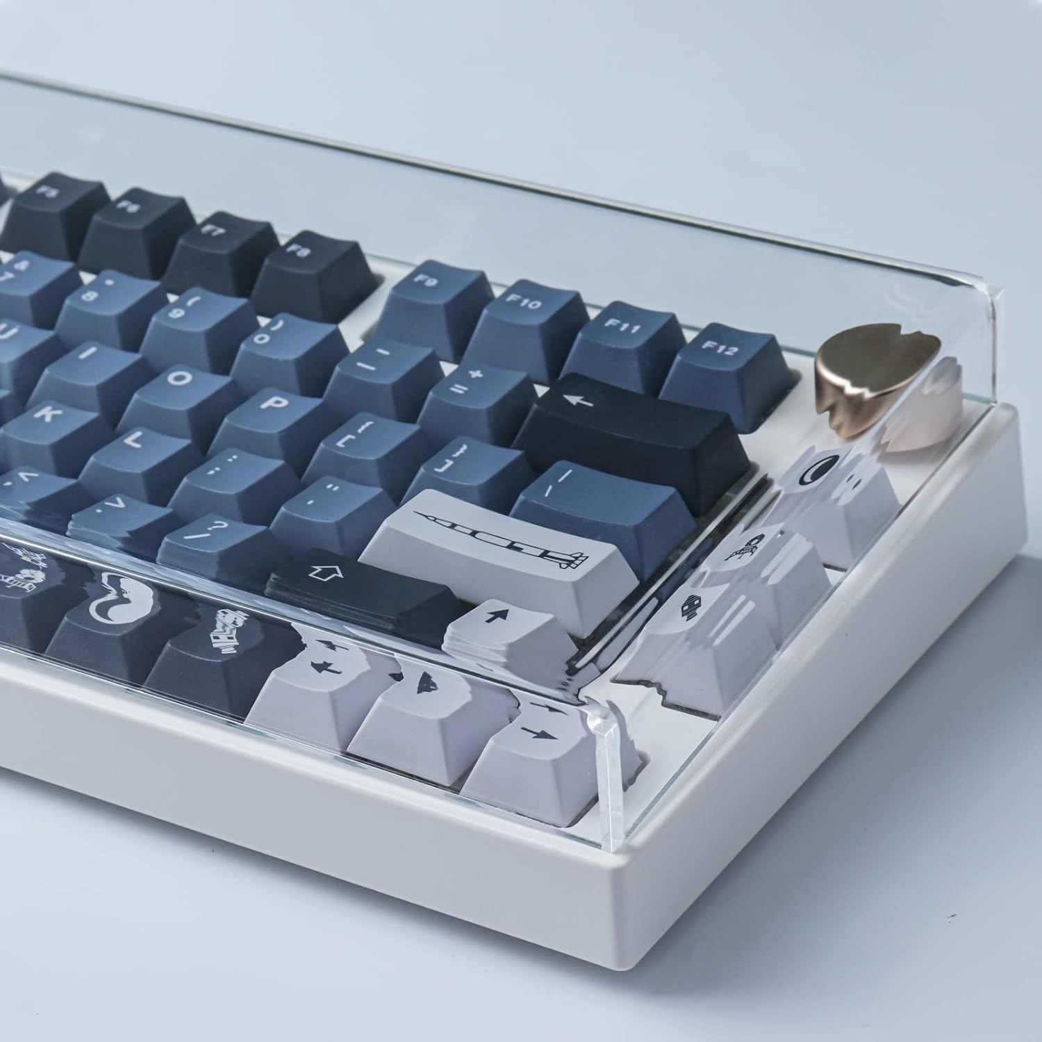 "Hyekit Clear Acrylic Keyboard Protector - Anti-Dust for 84-Key Mechanical Keyboards"