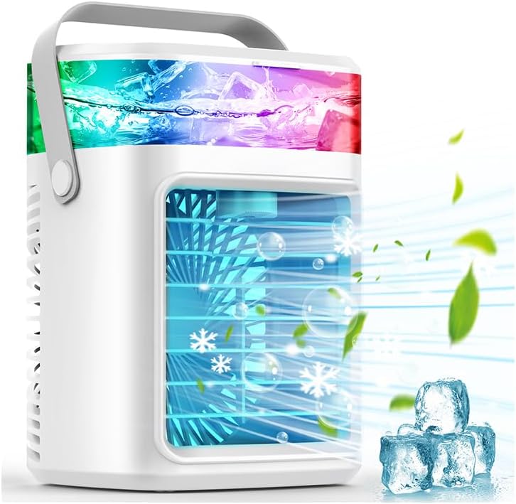 Portable Air Conditioner with 3 Speeds and 450ml Water Tank
