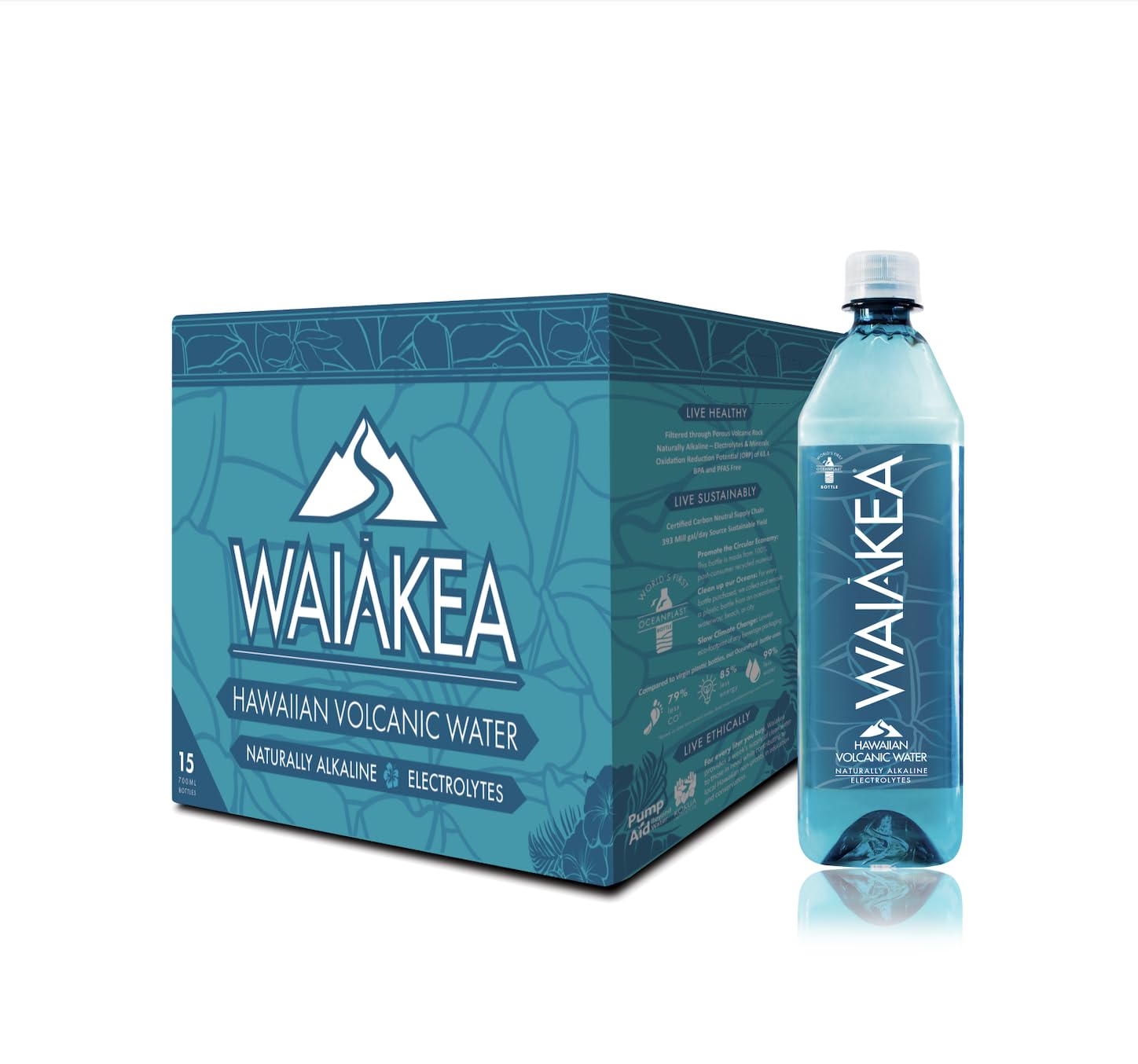 Waiakea Hawaiian Volcanic Water - Naturally Alkaline & Pure
