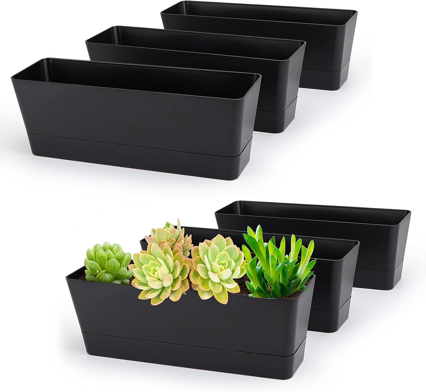 GREANER 6 Pack Herb Planters for Indoor and Outdoor Use