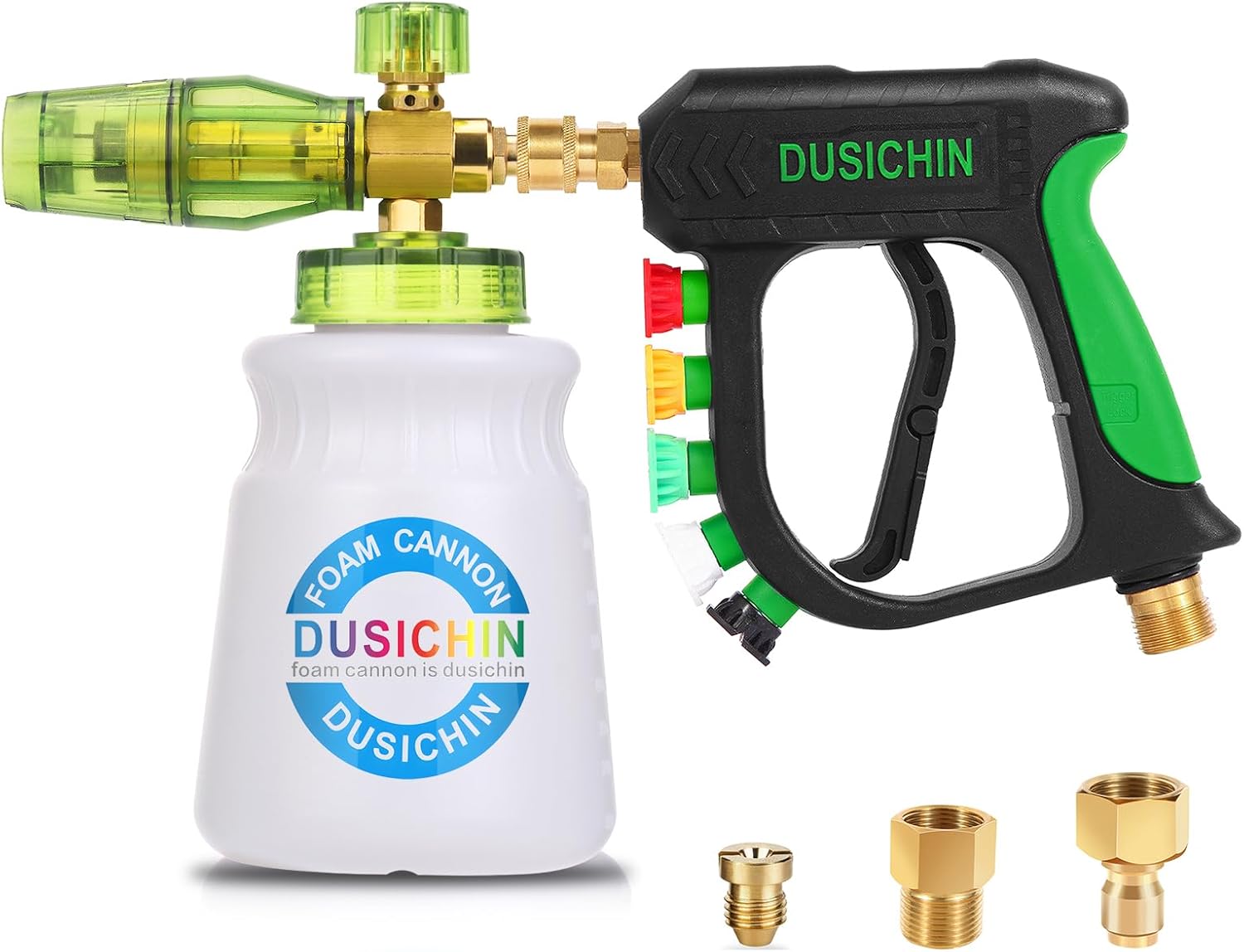 DUSICHIN Pressure Washer Gun with Foam Cannon for Car Wash