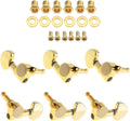 Gold Guitar Tuning Pegs 6pcs 3L3R - Durable Replacement Tuners