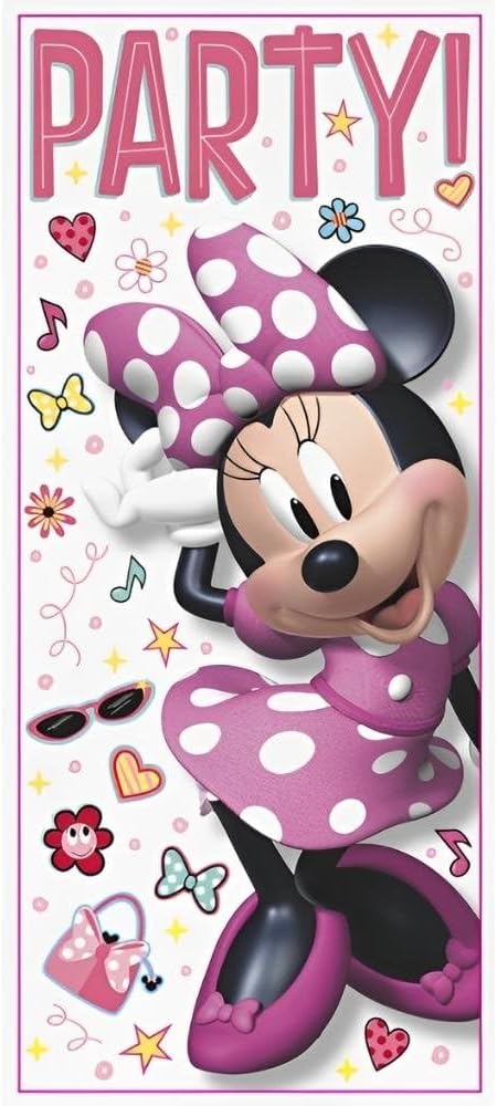 Minnie Mouse Door Party Poster - 27' X 60' - Iconic Design!