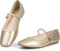 Womens Ballet Mary Jane Flats Shoes - Comfortable Square Toe Chic