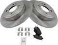 TRQ Rear Brake Pad & Rotor Kit for 2012-2017 Accent Rio - Ceramic Fit
