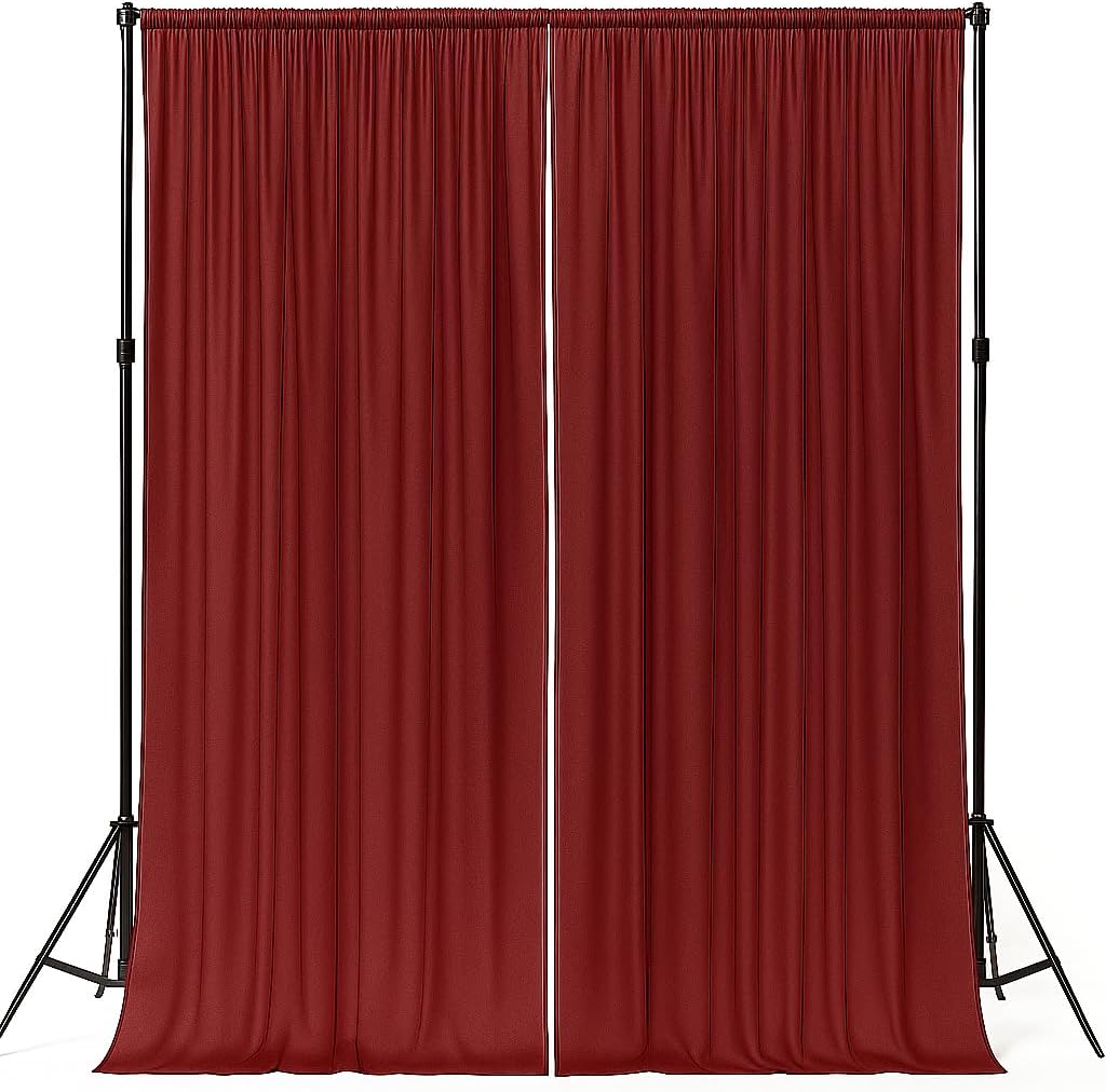 Elegant Burgundy Chiffon Drapes for Weddings and Events