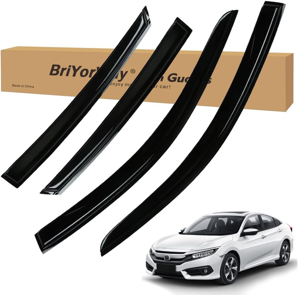 Vent Shades Rain Guards for Honda Civic 2016-2021 Accessories
