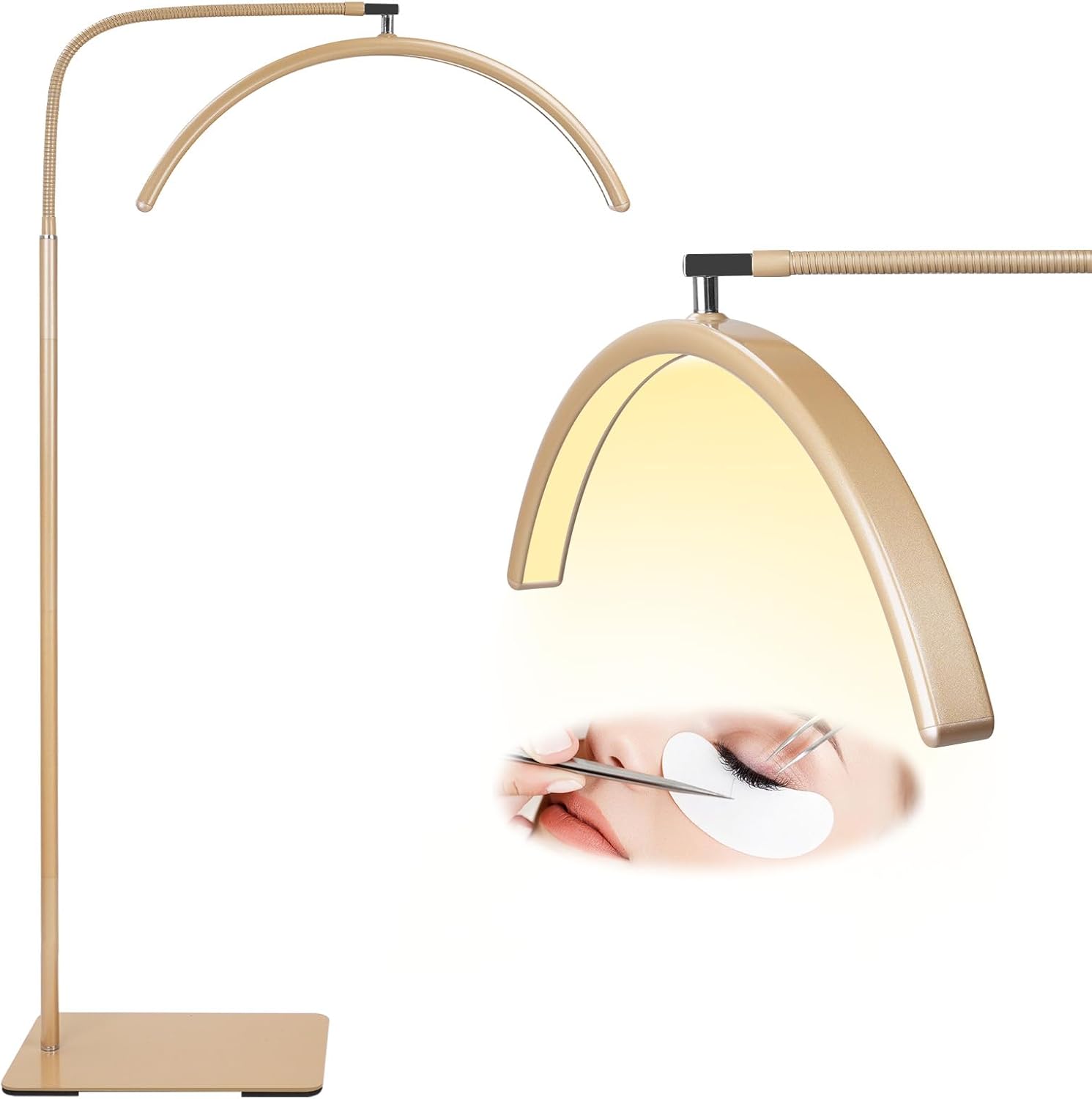 Flexible Gooseneck 19-Inch Eyelash Lamp for Beauty Professionals