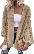 Dyexces Oversized Cable Knit Cardigan Sweater - Cozy Everyday Layer