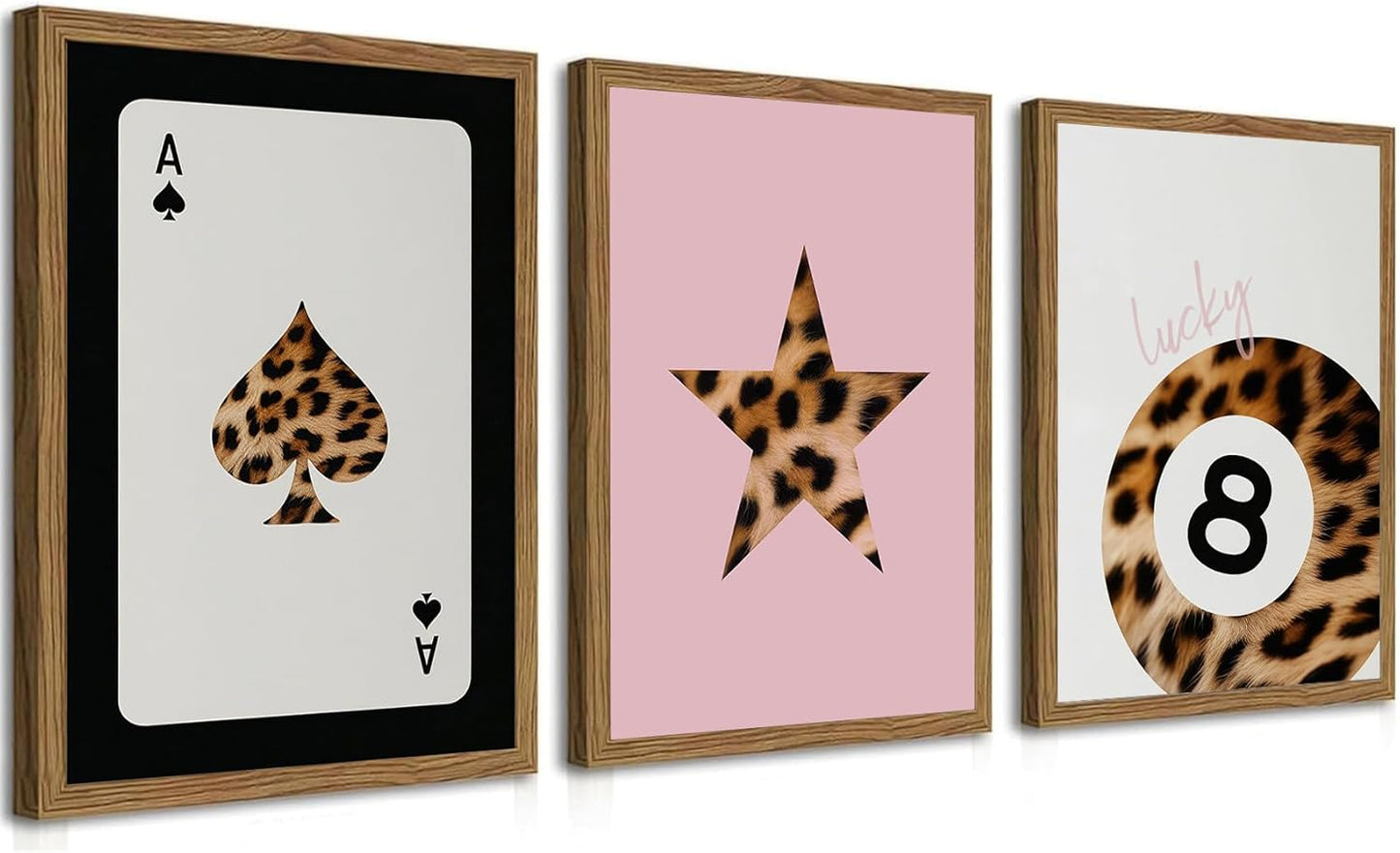 Trendy Leopard Wall Art Set of 3 for Stylish Room Decor