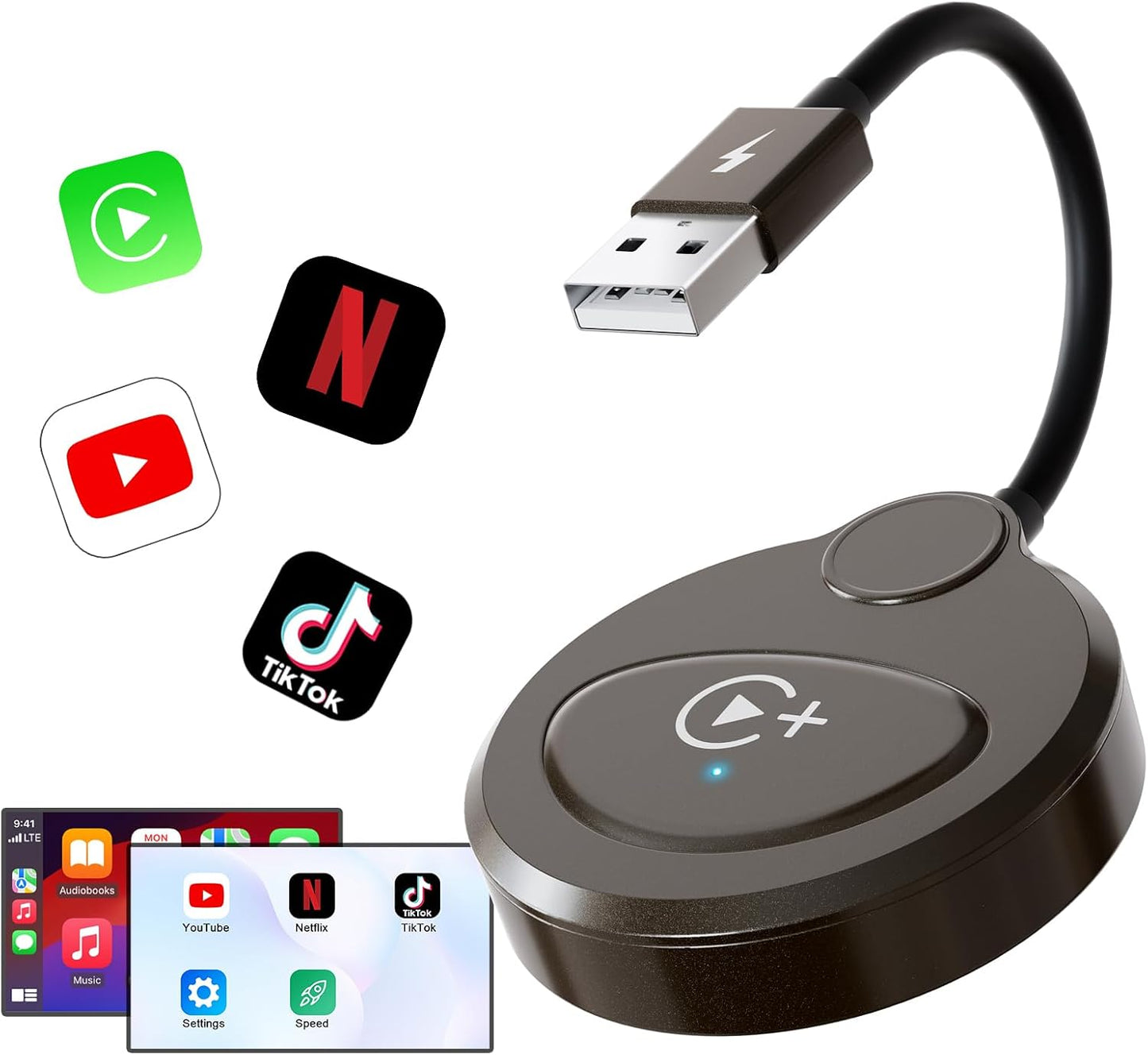 Wireless CarPlay Adapter - Stream Video Anywhere!