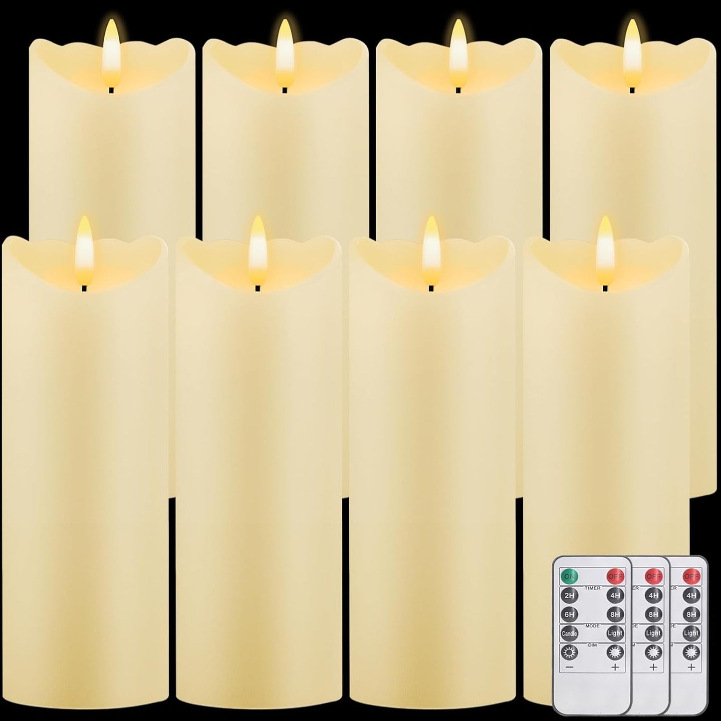 Ivory Flameless Candles with Remote for Elegant Home Decor