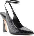 Womens Closed Toe Ankle Strap Heels Pointed Toe Pumps Slingback