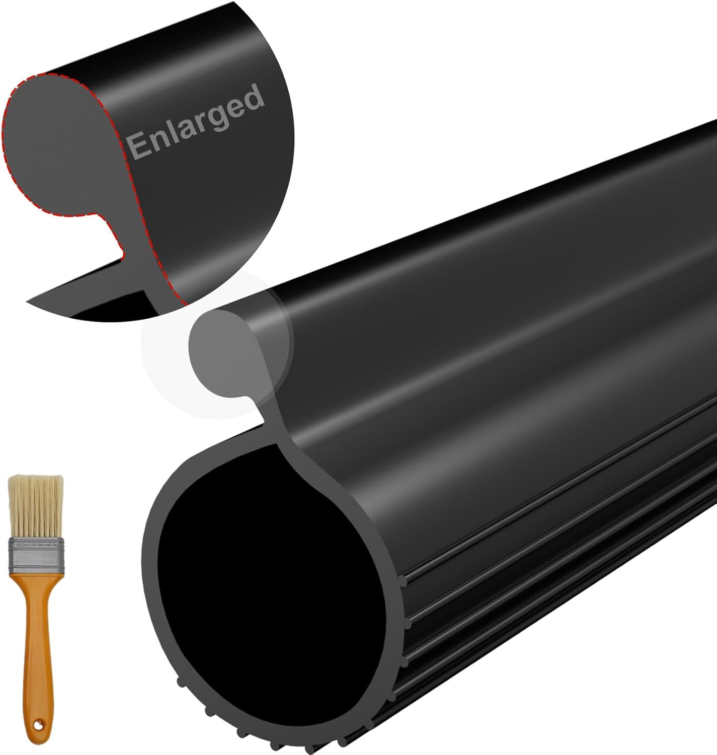Garage Door Seal P Bulb - 20ft Weatherproof TPE Seal for Doors