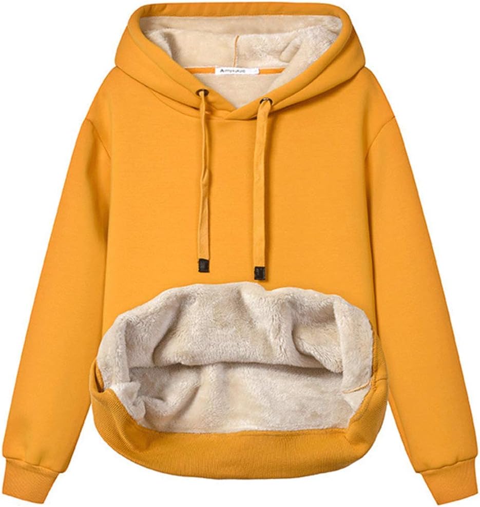 Haellun Womens Casual Winter Warm Fleece Pullover Hoodie