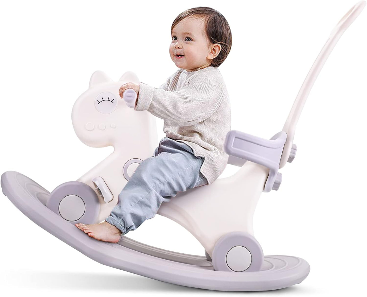 4 in 1 Rocking Horse for Toddlers - Fun Ride on Toy for Kids
