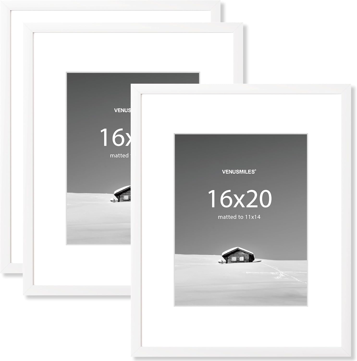 16x20 Picture Frame Set with Removable Mat for Versatile Display