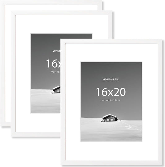 16x20 Picture Frame Set with Removable Mat for Versatile Display