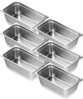 Full-Size Steam Table Pan 6 Pack - Durable Commercial Stainless