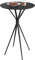 VASAGLE Round Pub Table, Modern Style, Ink Black, 41.3 Inches