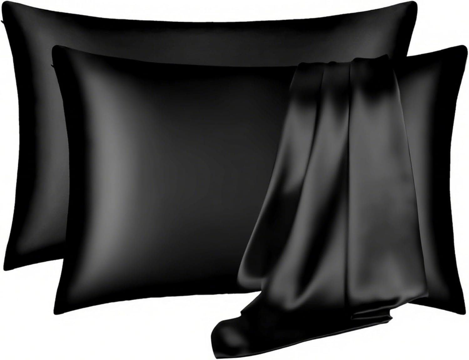 Silk Pillowcase 2 Pack for Hair and Skin, King Size Set