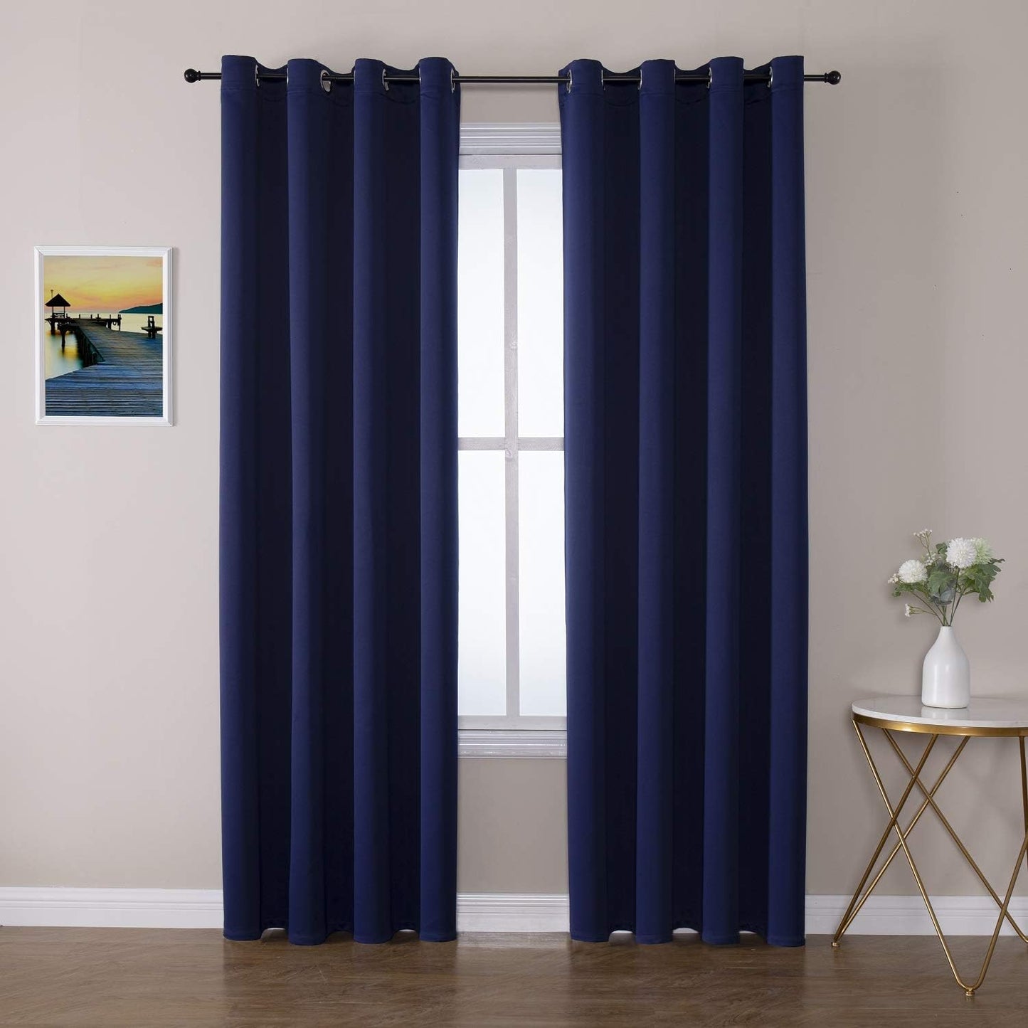 ChrisDowa Blackout Curtains for Living Room, 80 Inch Length