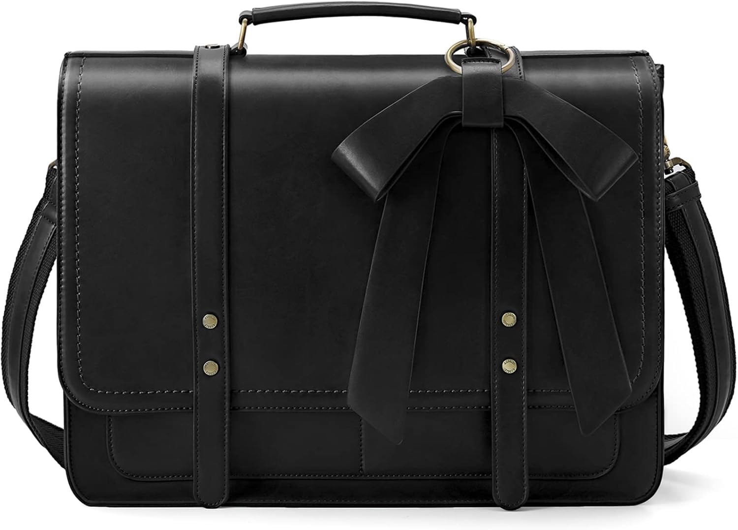 ECOSUSI Women Briefcase PU Leather Laptop Bag for 15.6 in
