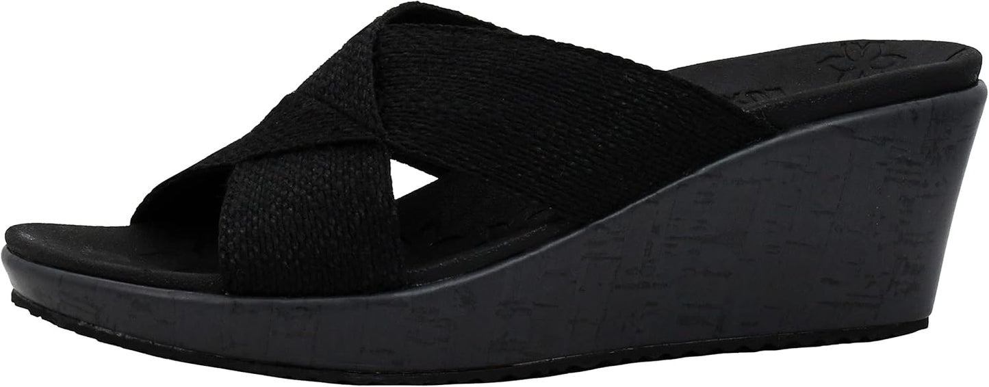 Skechers Women's Beverlee-Delighted Wedge Sandal for Comfort
