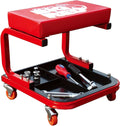 Torin TR6300 Red Rolling Creeper Garage Seat for Comfort