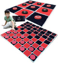 Giant Checkers & Tic Tac Toe Mat - 4ft x 4ft Reversible Game