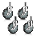 5 inches Stem Casters for Wire Shelving Racks - Heavy Duty Wheels