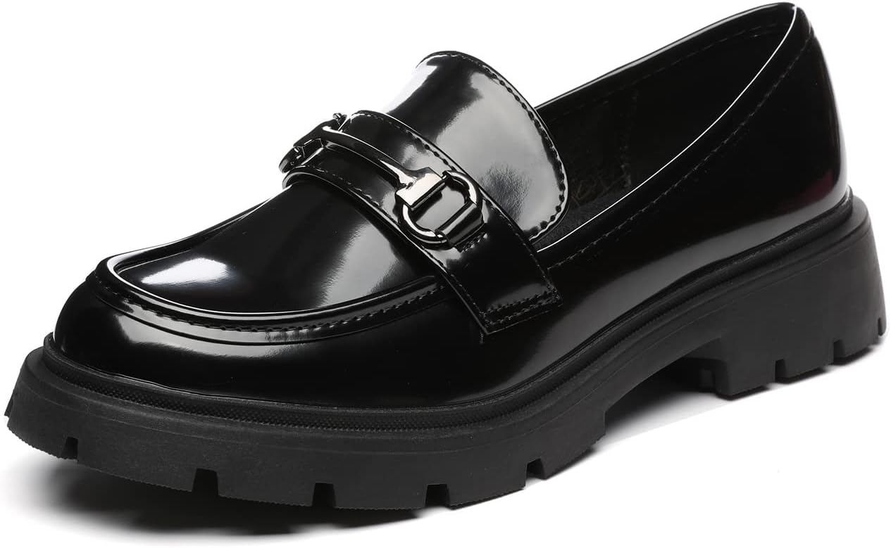 Women's Chunky Platform Loafers for Fashionable Office Wear