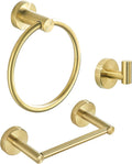 Gold Bathroom Hardware Set Brushed Gold 3-Piece - Coordinated Bath Kit