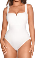 FeelinGirl Square Neck Bodysuit for Women Sleeveless Tummy Control