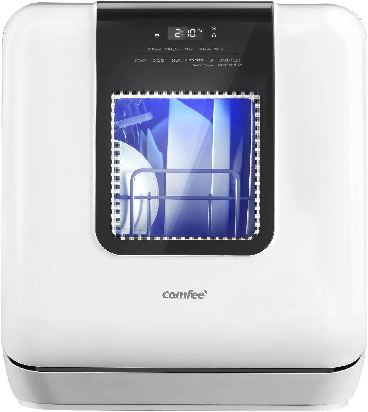 COMFEE' Portable Countertop Dishwasher - Spacious Interior for Easy Cleaning!