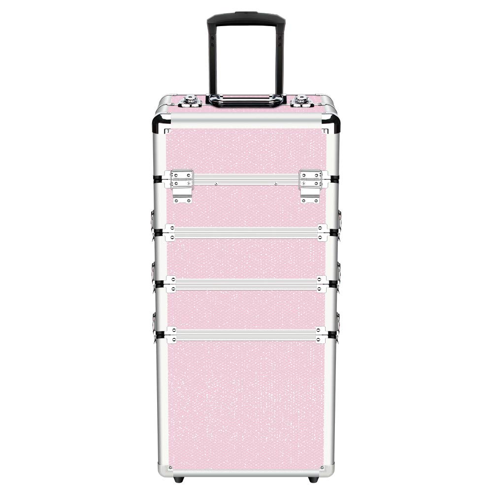 OUDMAY 4 in 1 Professional Makeup Case for Organizing Cosmetics