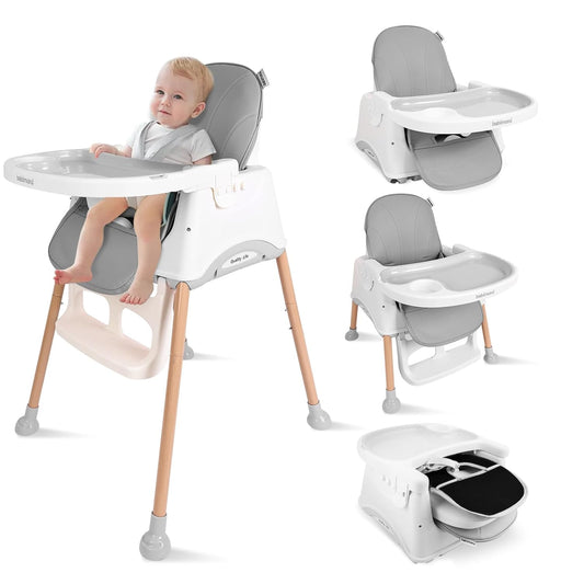 3 in 1 High Chairs for Babies and Toddlers, Easy Clean Space Saver