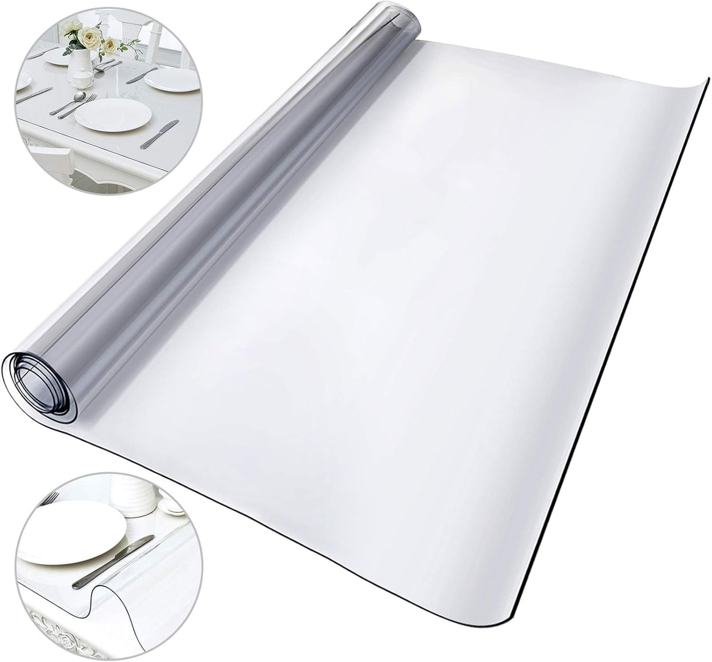 VEVOR Transparent PVC Table Cover for Dining and Kitchen Use