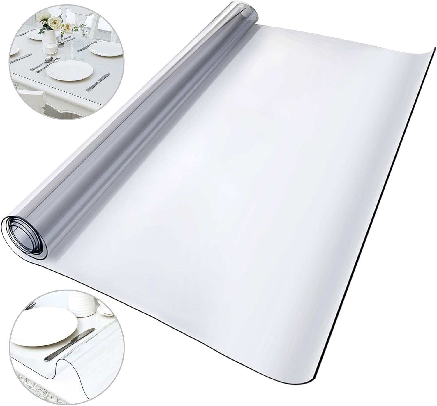 VEVOR Transparent PVC Table Cover for Dining and Kitchen Use