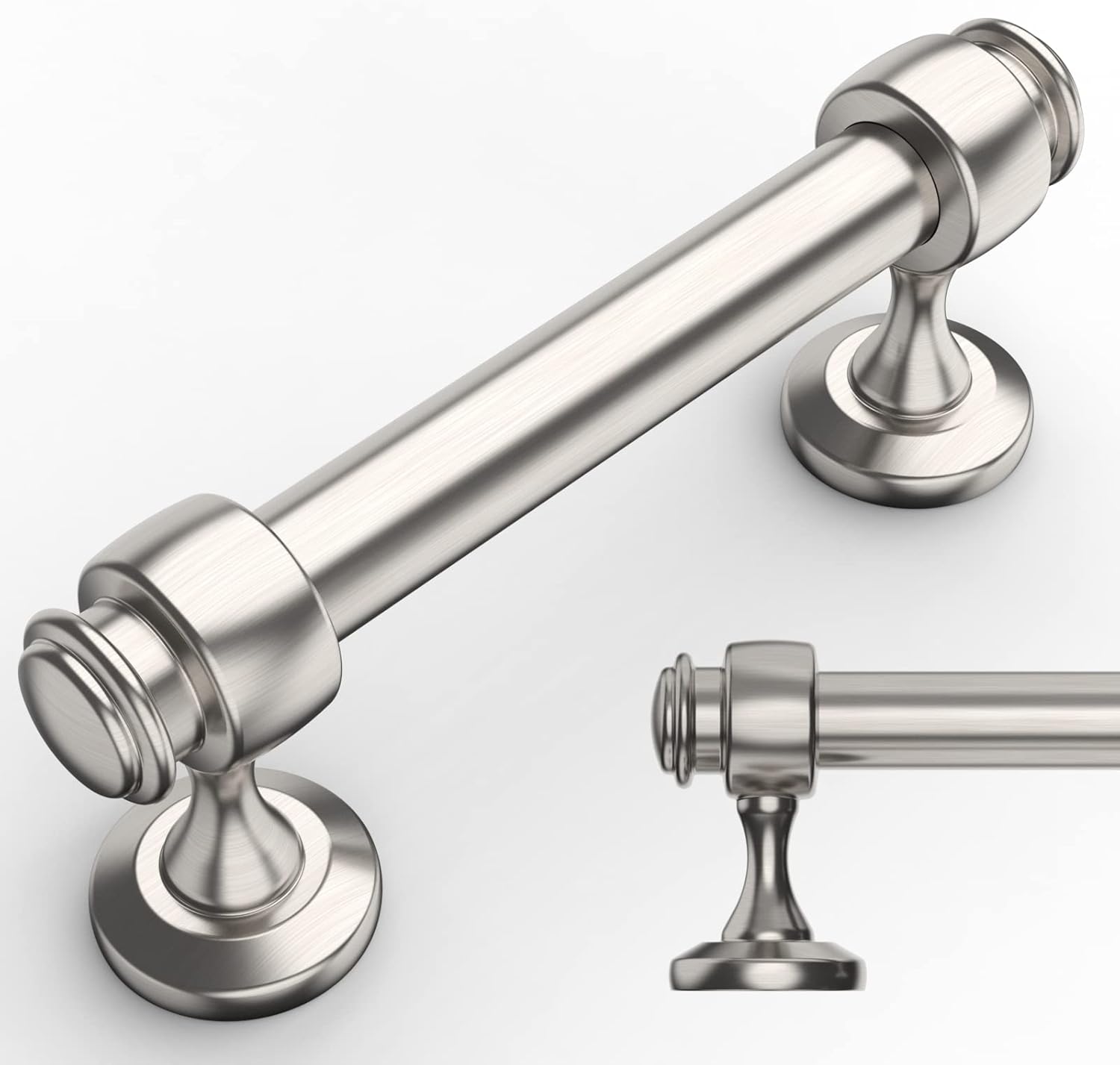 Amerdeco 10 Pack Brushed Satin Nickel Cabinet Pulls for Kitchen