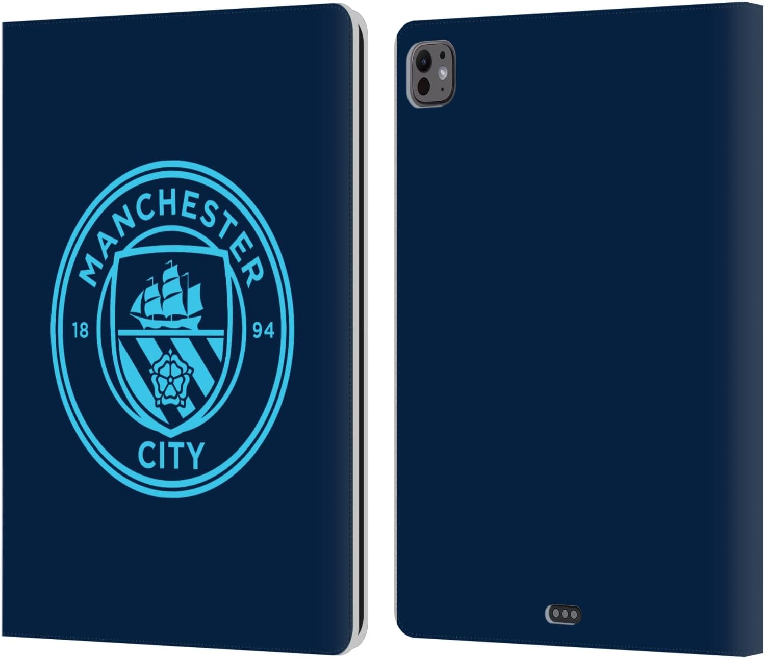 Manchester City FC Electric Blue Badge Leather Wallet Case