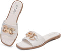 FITORY Women's Flat Sandals Fashion Slides for Summer