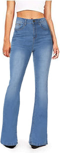 Black Flare Jeans High Waisted Bootcut Jeans for Women - Flattering